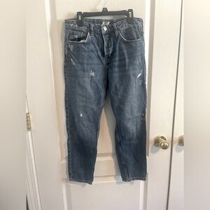 MOTO Dark Wash Distressed Jeans